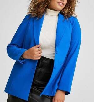 Torrid Soho Studio Refined Crepe Blazer Skydiver Blue 2 2X